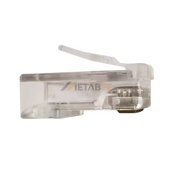 RJ45 Cat6 Plug 8P8C with 3-Prong Contacts for Solid Round Cable, Unshielded, 21-23AWG