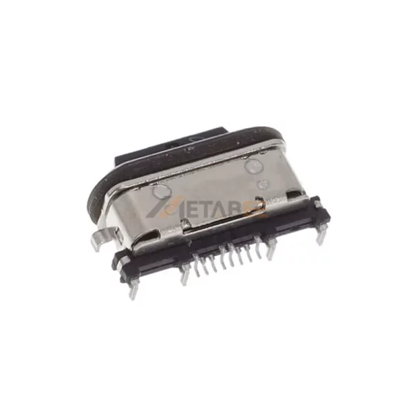 USB 2.0 Type C Receptacle, 24 Pin, 480 Mbps, Edge Mount, RA, Waterproof