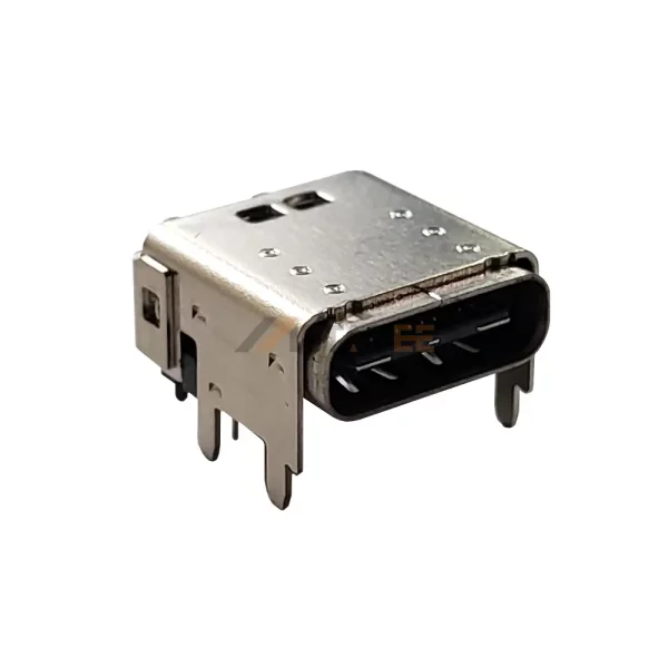USB 4.0 Gen 3 Type C Receptacle, 40Gbps, 24 Pin, PCB Mount, Through Hole, RA