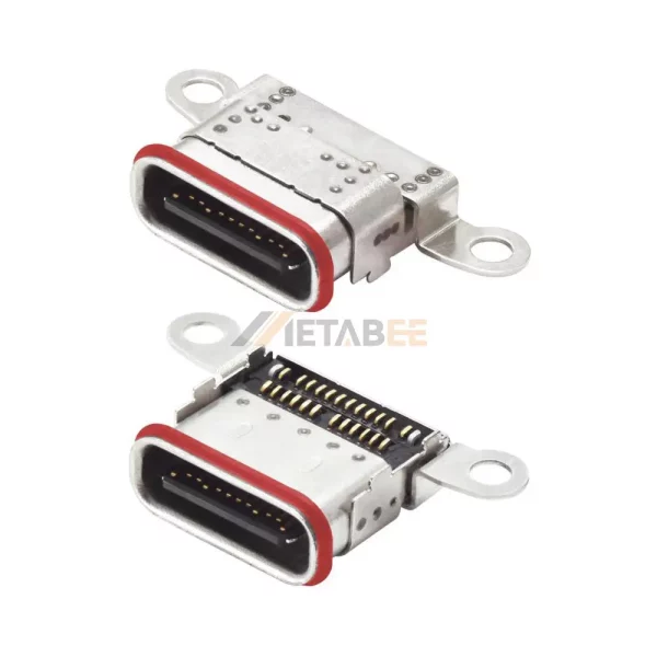 Vertical USB 4.0 Type C Receptacle, 24 Pin, 40Gbps, PCB Surface Mount, Waterproof