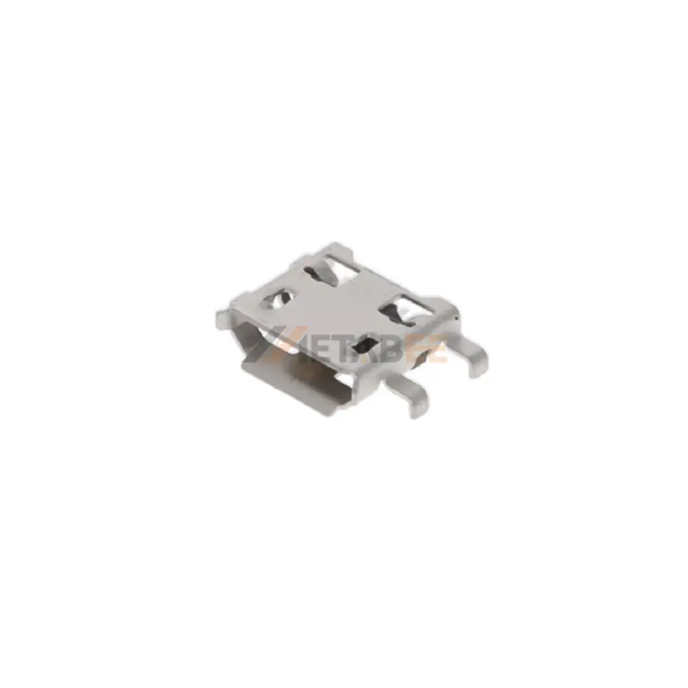 Micro USB 2.0 Type-B Connector, Receptacle, 5 Pin, SMT, RA