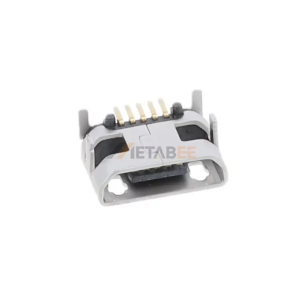 Micro USB 2.0 Type-B Receptacle, 5 Pin, SMT, RA