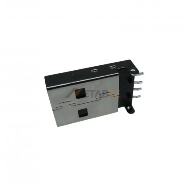 USB 2.0 Type A Male Connector, 4 Pin, Solder, RA