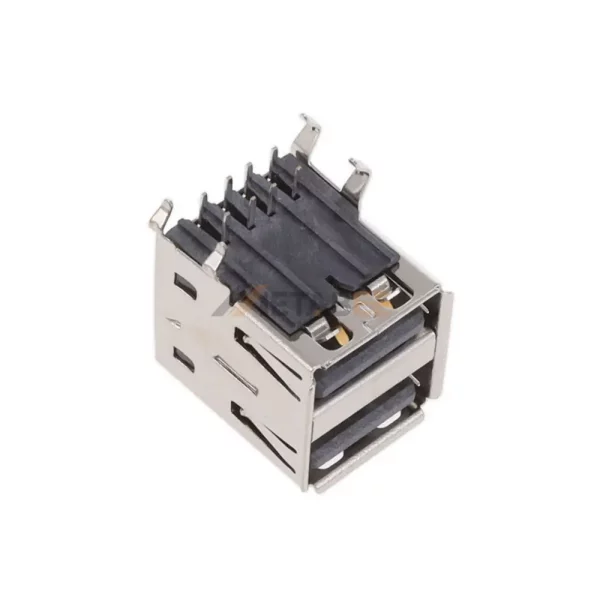 USB 3.0 Type A Connector, Socket, 18 Pin, Dual Port, PCB THM, RA