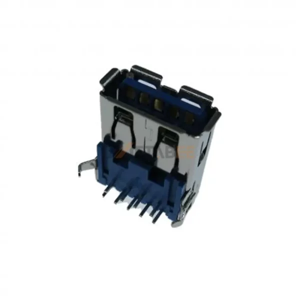 USB 3.2 Gen 1 Connector, Type A Receptacle, 9 Pin, PCB THT, RA