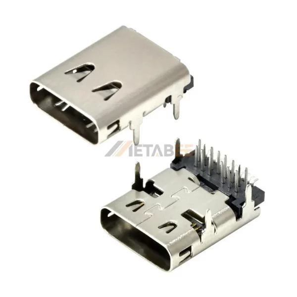 USB 3.2 Gen 2 Type C Receptacle, 24 Pin, 10 Gbps, RA