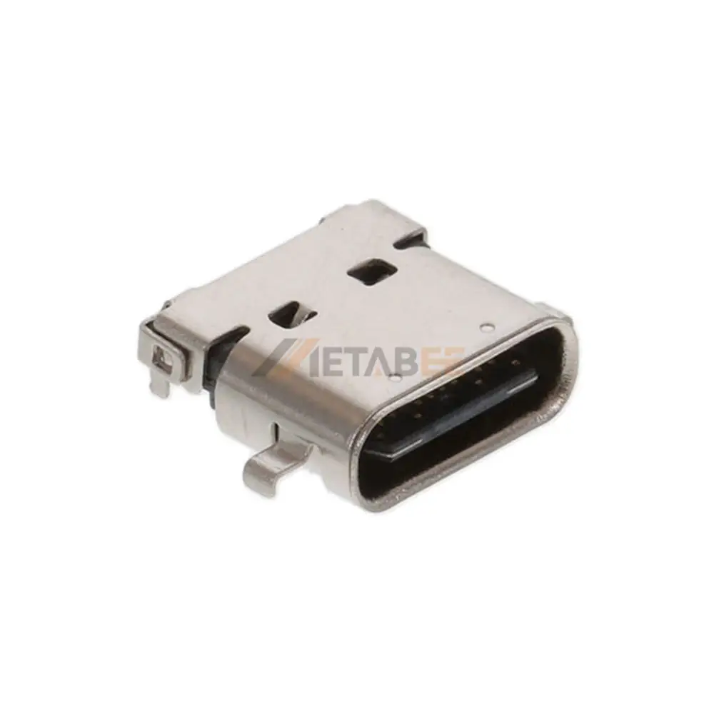 USB 3.2 Gen2 Type C Receptacle, 24 Pin, 10 Gbps, PCB Edge Mount, RA