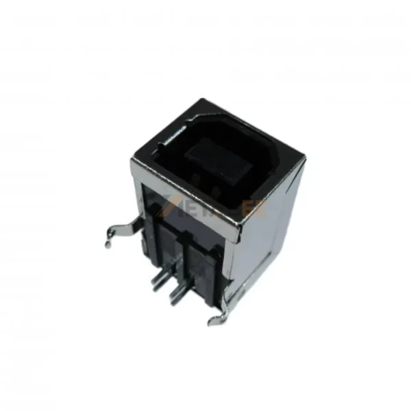 USB-B 2.0 Female Connector, 4 Pin, PCB Mount, SMT, Right Angle