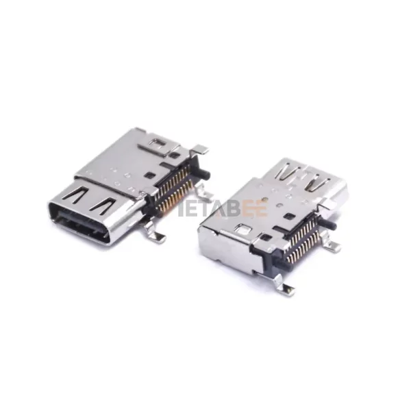 USB-C 3.2 Gen 2 Receptacle, 24 Pin, 10 Gbps, Upright