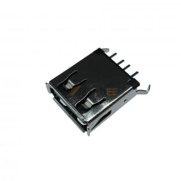 Vertical USB 2.0 4 Pin Female Connector, Type A, PCB THT