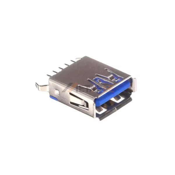 Vertical USB 3.0 Type A Connector, Jack, 9 Pin, PCB Moun, THT