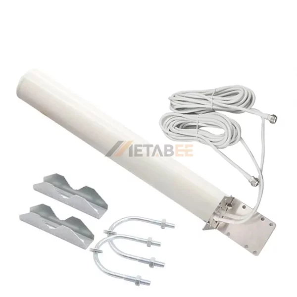 4G LTE 18-20dBi Fiberglass Antenna with RG174 Cable, SMA Male, IP66 01