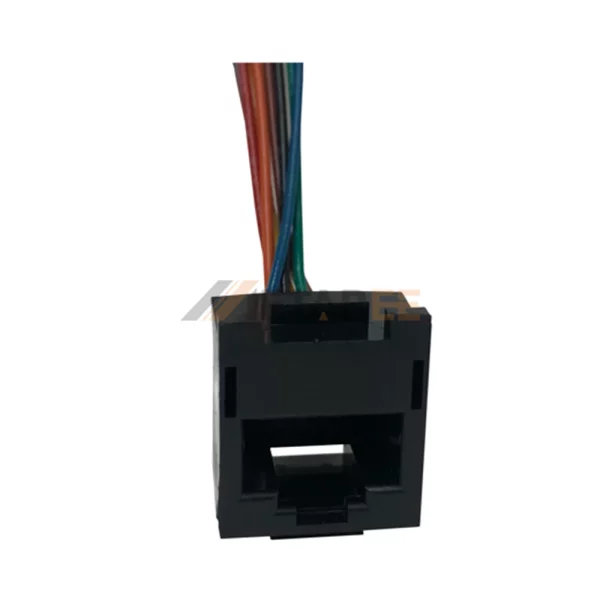 641 Modular Wiring RJ11 Phone Jack, 6P4C, 26 AWG 4 Wire Leads, Panel Mount, Black Housing