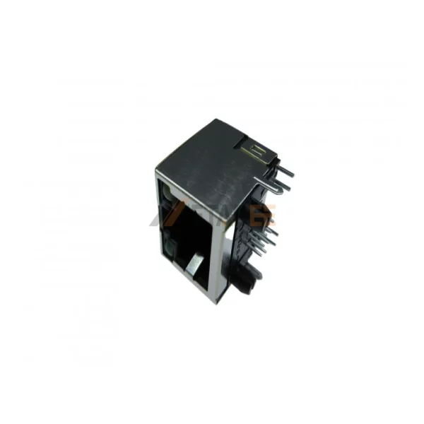 RJ45 Connector Female PCB Jack 8P8C DIP Type, 1 Port, Tab-Up, Through Hole, R/A, No LED