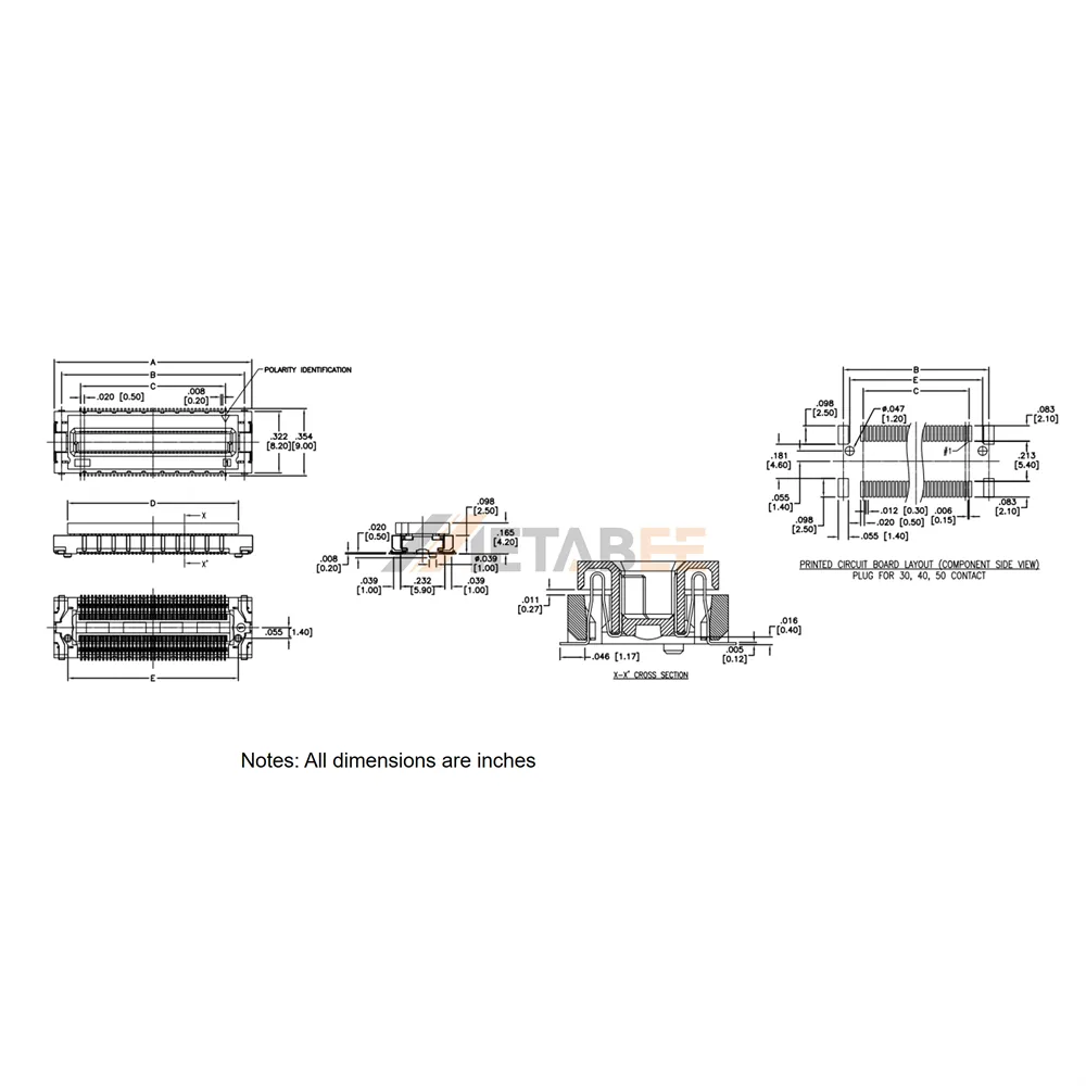 0.5mm Pitch Mezzanine Board to Board Female Connector, 4.2mm Height