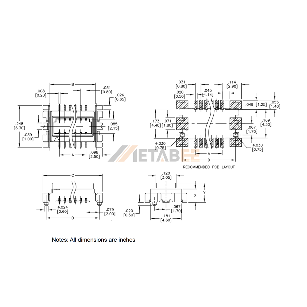 0.8mm Pitch SMT Board to Board Plug, Vertical