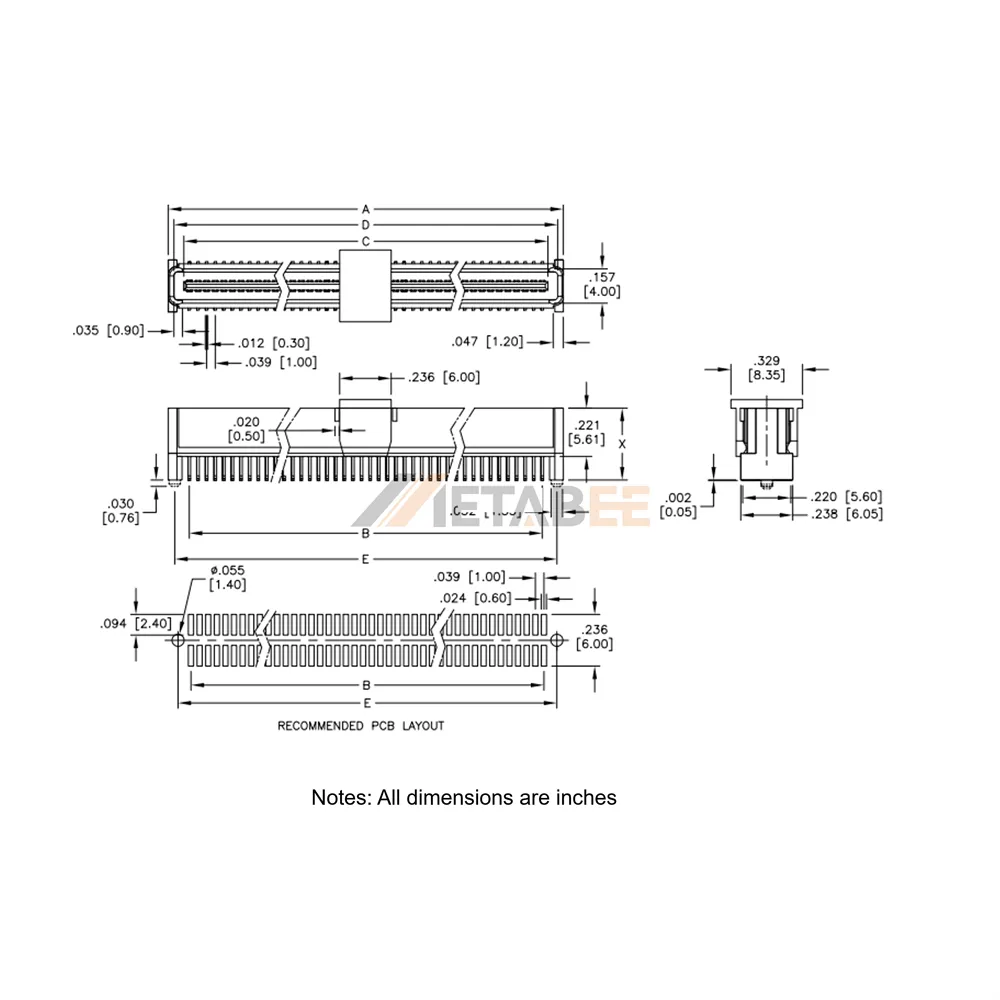 1.0 mm Pitch Board to Board Plug, Vertical SMT, Dual Row