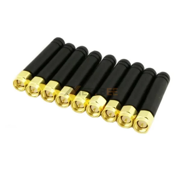 2.4 GHz 3dBi Short Rubber WiFi Antenna, SMA Male 01