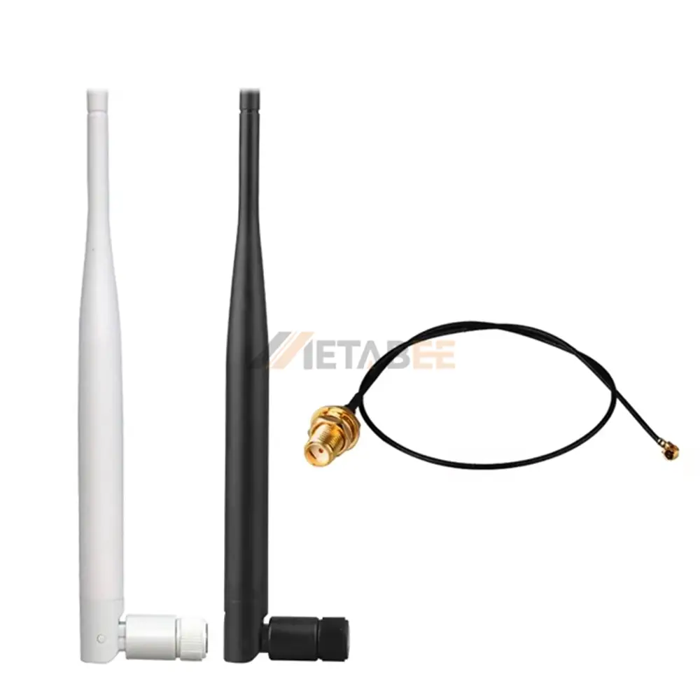 2.4/5.8 GHz Swivel Rubber Duck Antenna for ISM and WLAN, RP-SMA Male