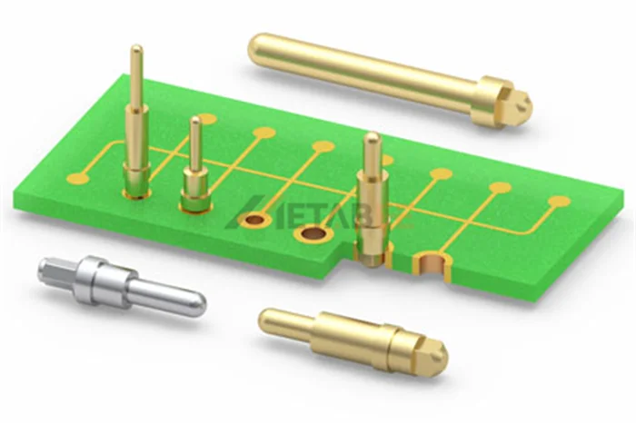 Press-fit pogo pins designed for solder-free installation and secure mechanical mounting