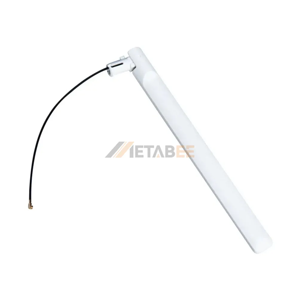White 2.4 GHz 5dBi Rubber Duck WiFi Antenna with RG174 Cable, SMARP-SMA