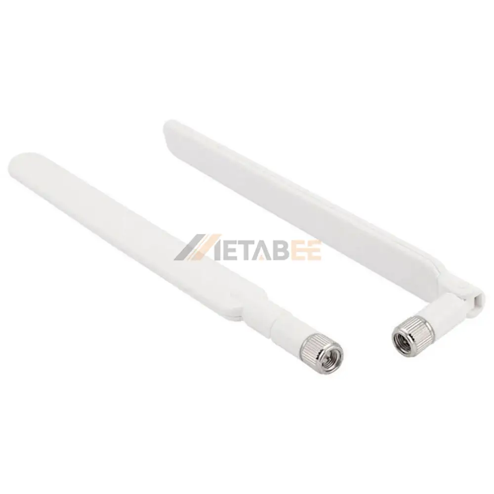 White 5G 3dBi Omnidirectional Swivel Rubber Antenna with SMA Male