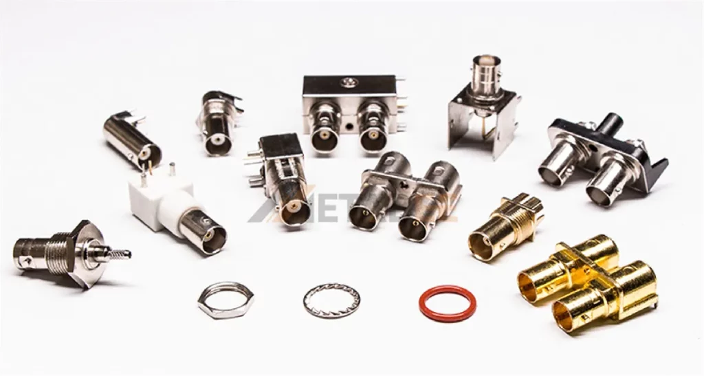50 Ohm BNC male crimp connector for RG58 coaxial cable