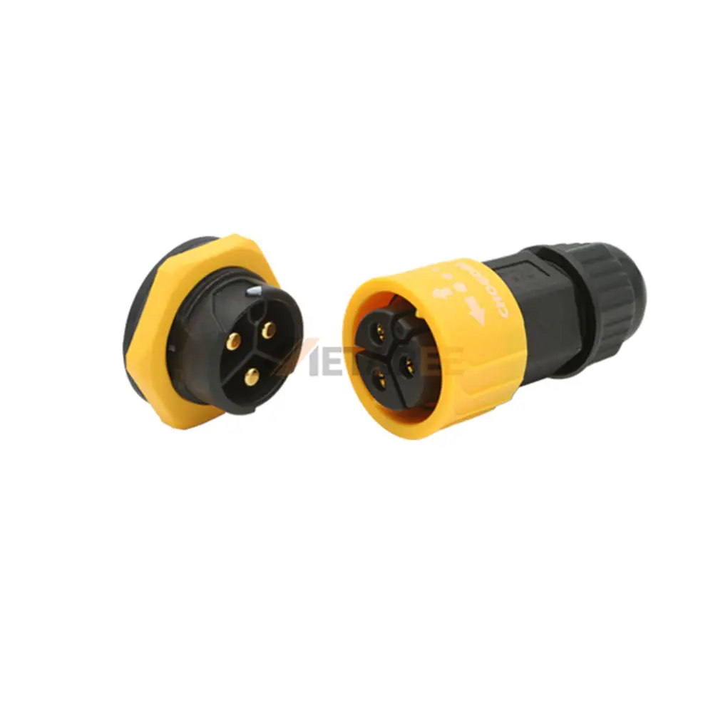 Circular E-Motorcycle Power Charger, 3 Pin, Push Lock, IP67