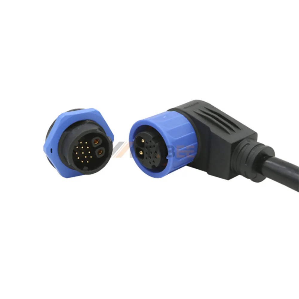 Home Electric Motorcycle Power & Signal Charger, 2+13 Pin, Push Lock